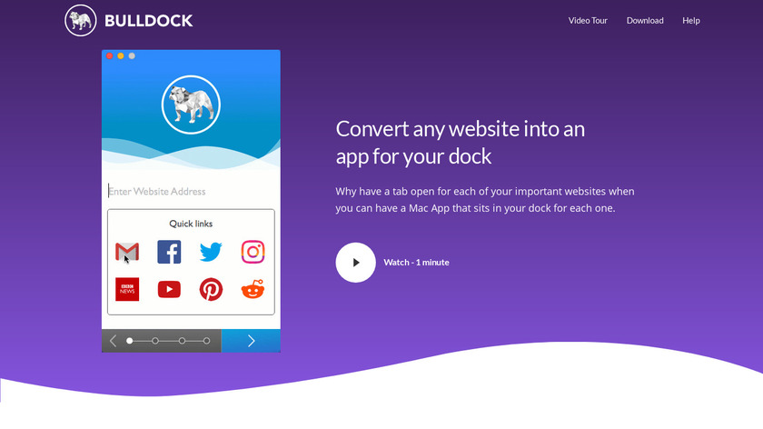Bulldock Browser Landing Page