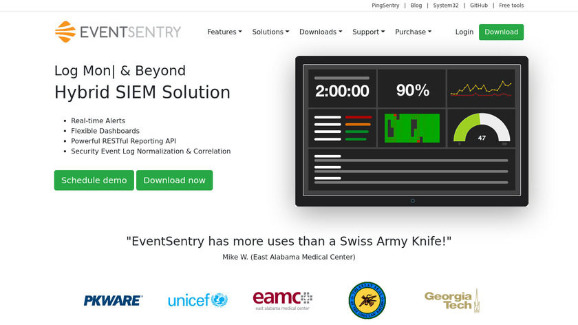 EventSentry Landing Page
