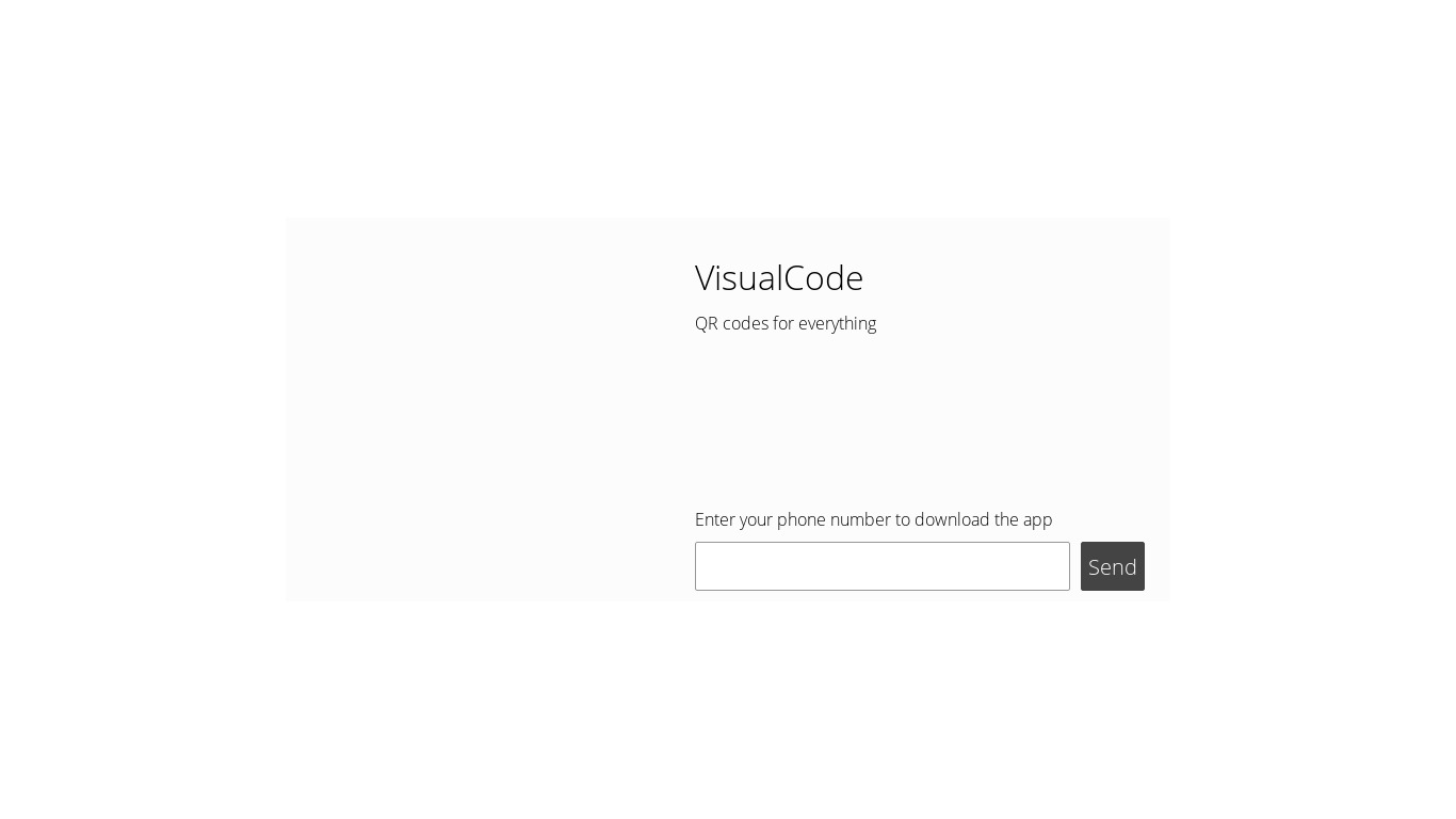 VisualCode Landing page