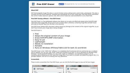 Free EXIF Eraser image