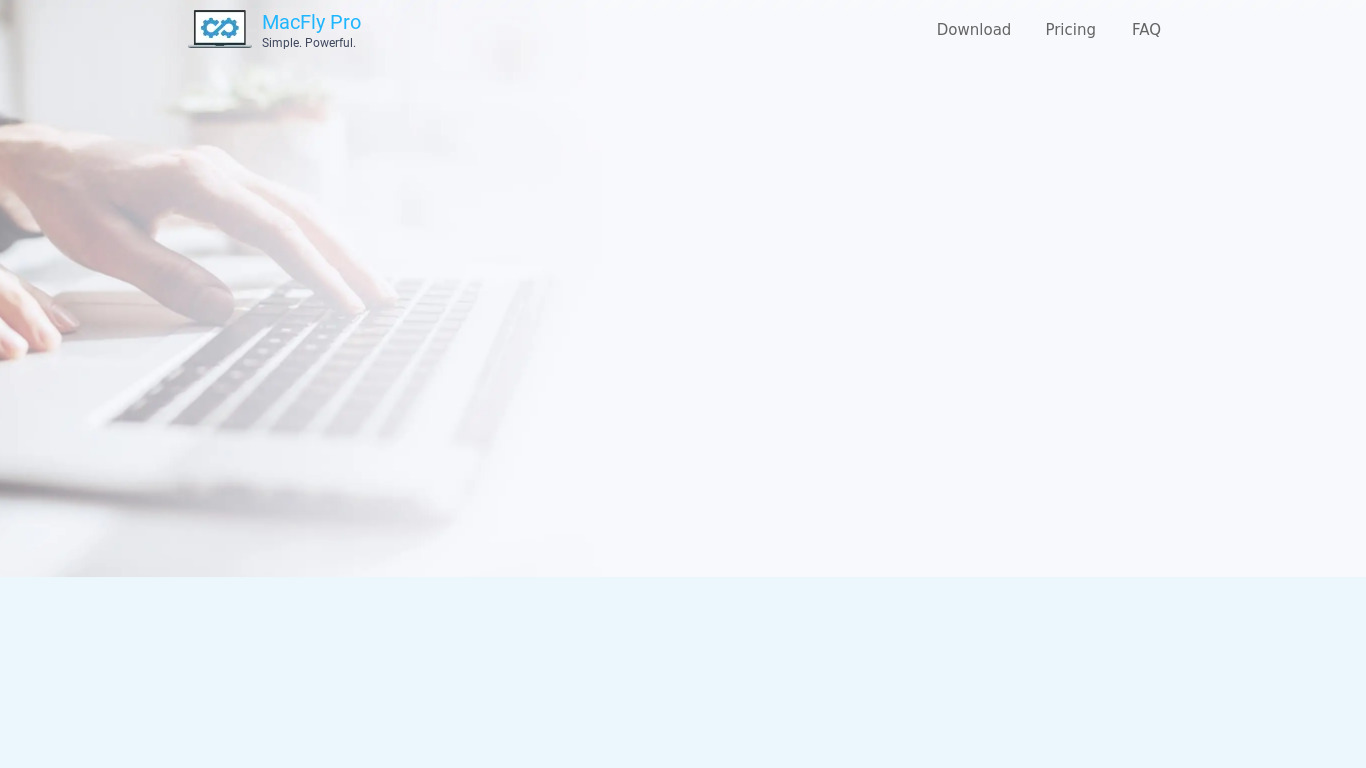 MacFly Pro Landing page