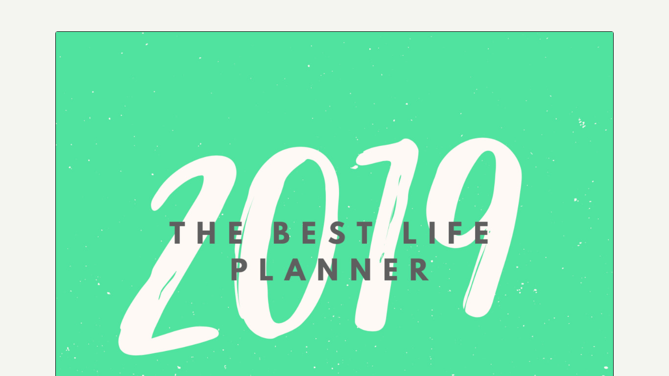 The Best Life Planner 2019 Landing page
