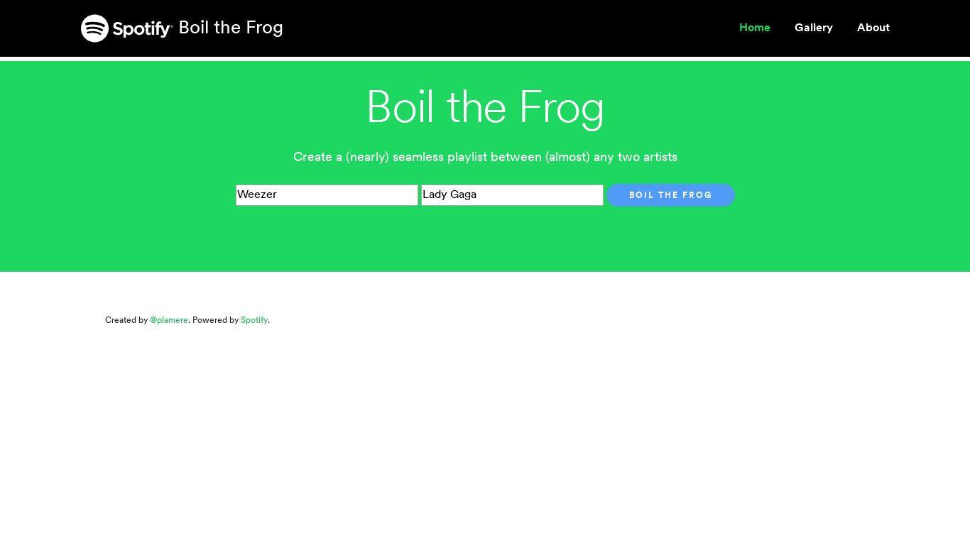 Boil the Frog Landing page