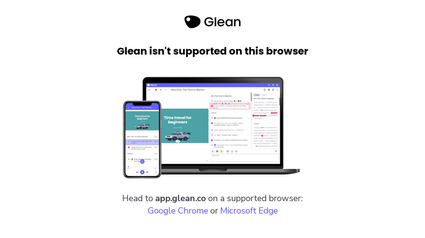 Glean.co Landing Page
