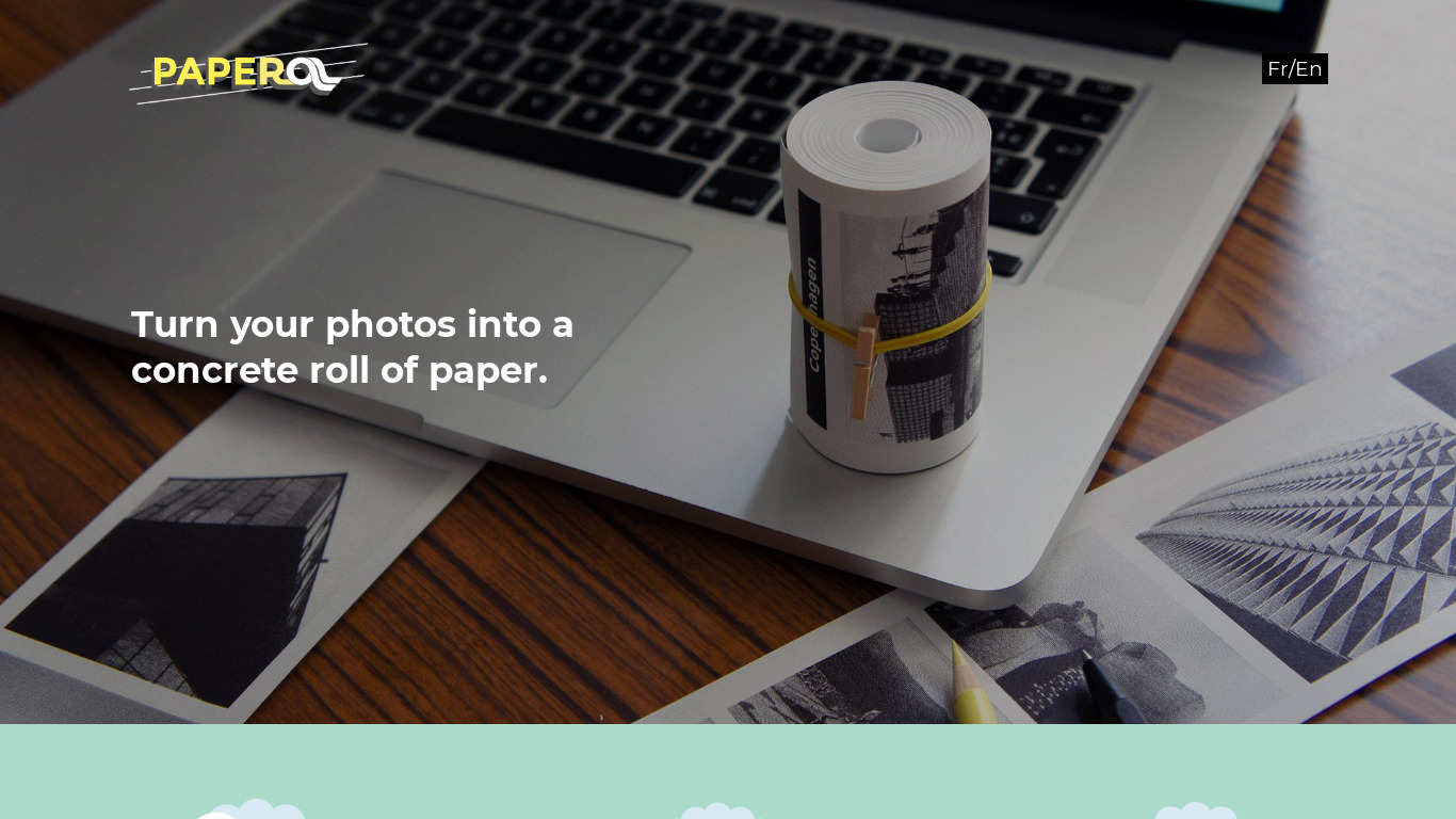 Paperoll.io Landing page