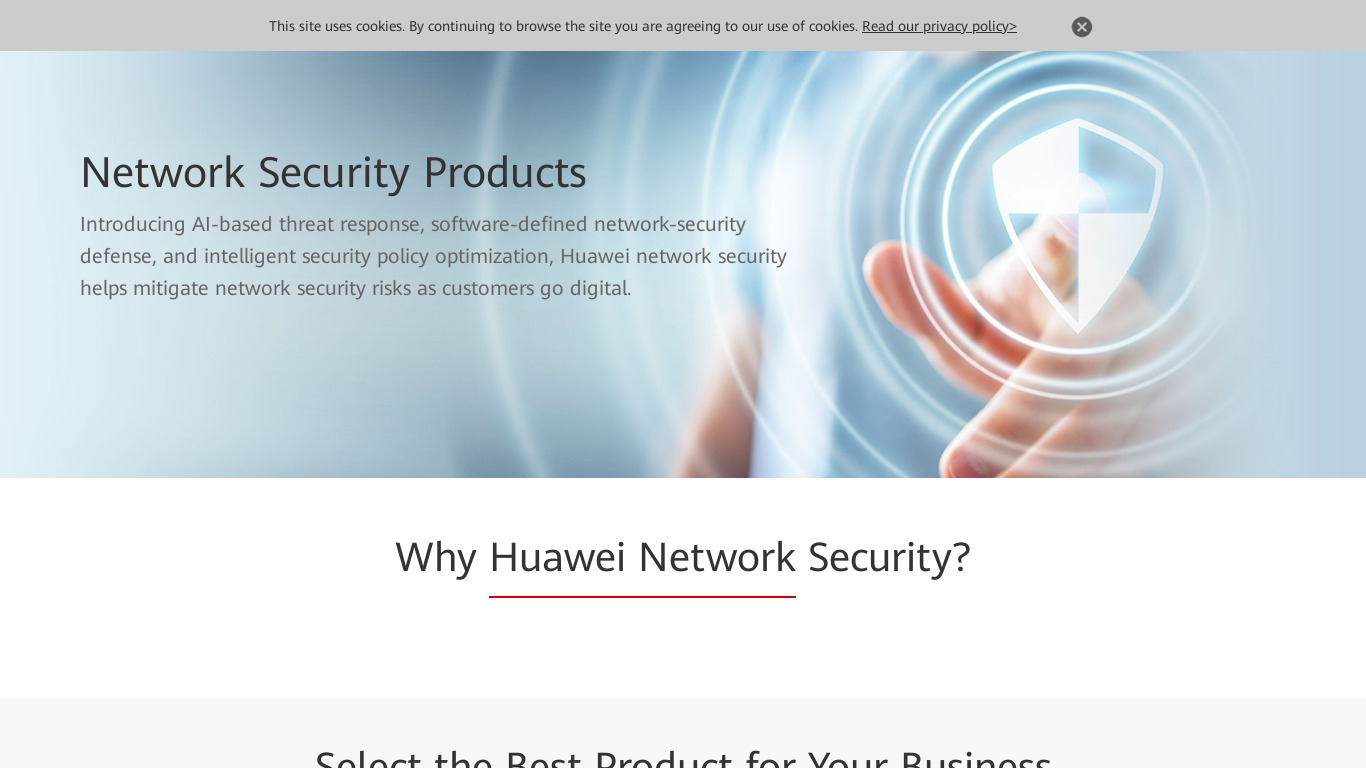 Huawei Firewall Landing page
