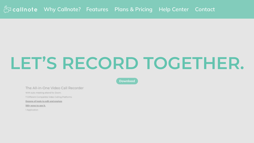 Callnote Audio Video Call Recorder Landing Page