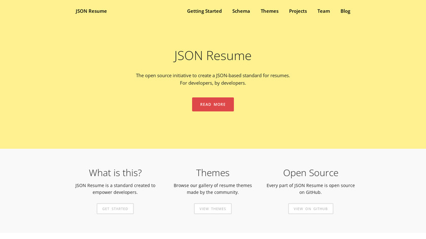 JSON Resume Landing Page