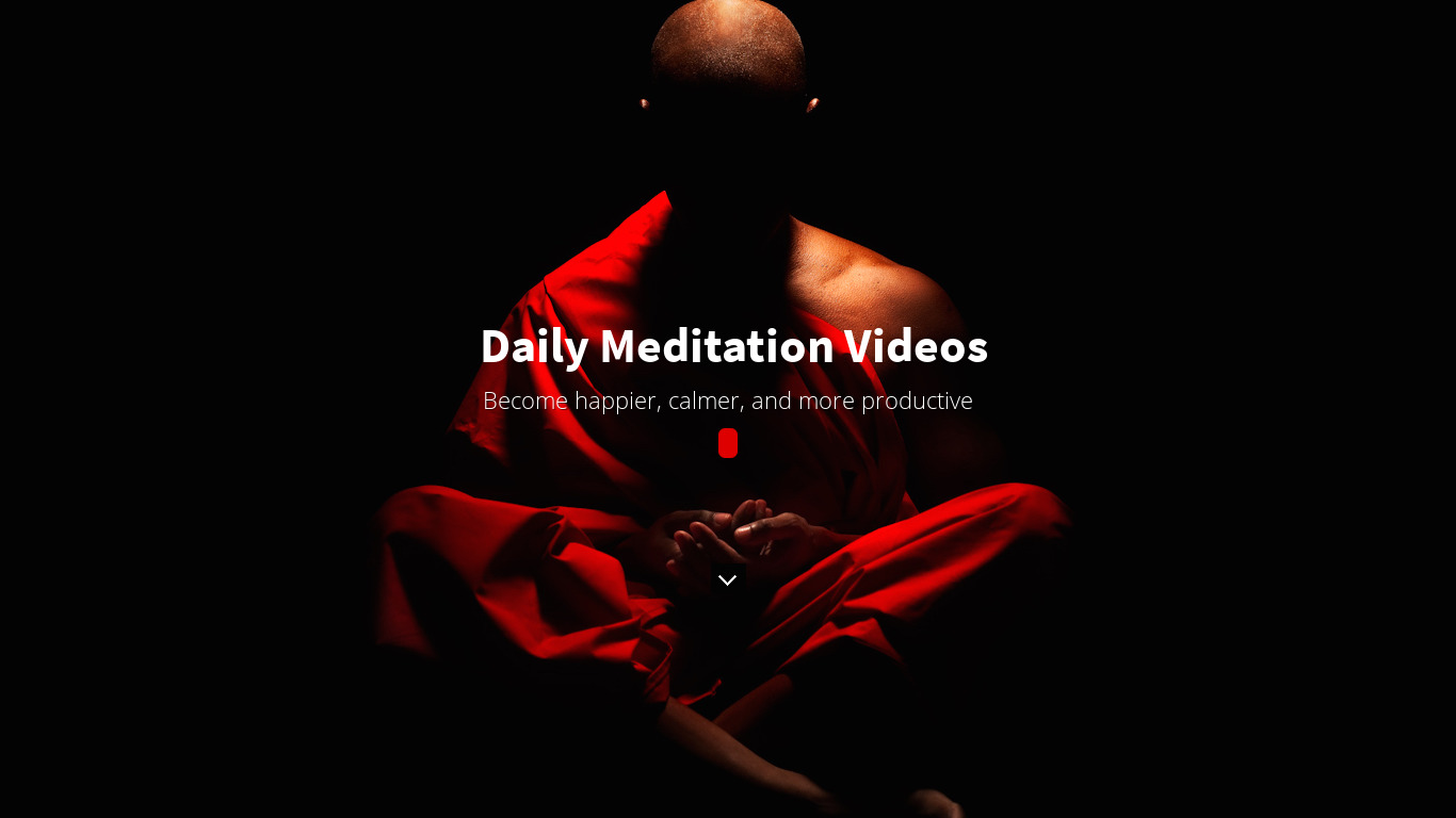 Daily Meditation Landing page