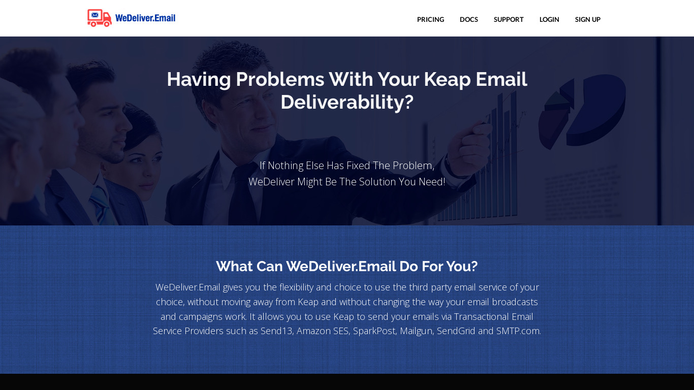 WeDeliver.Email Landing page