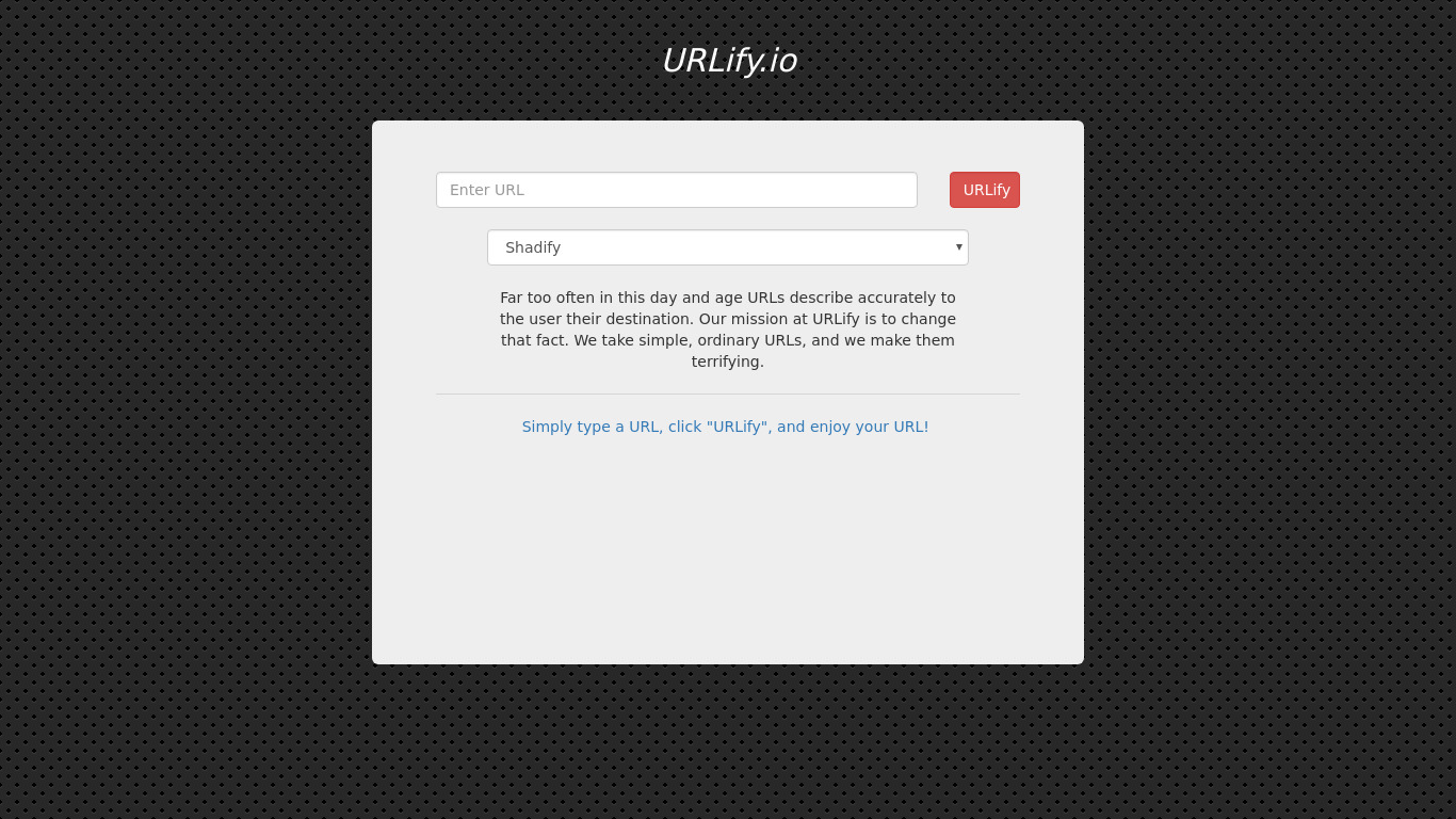 URLify Landing page
