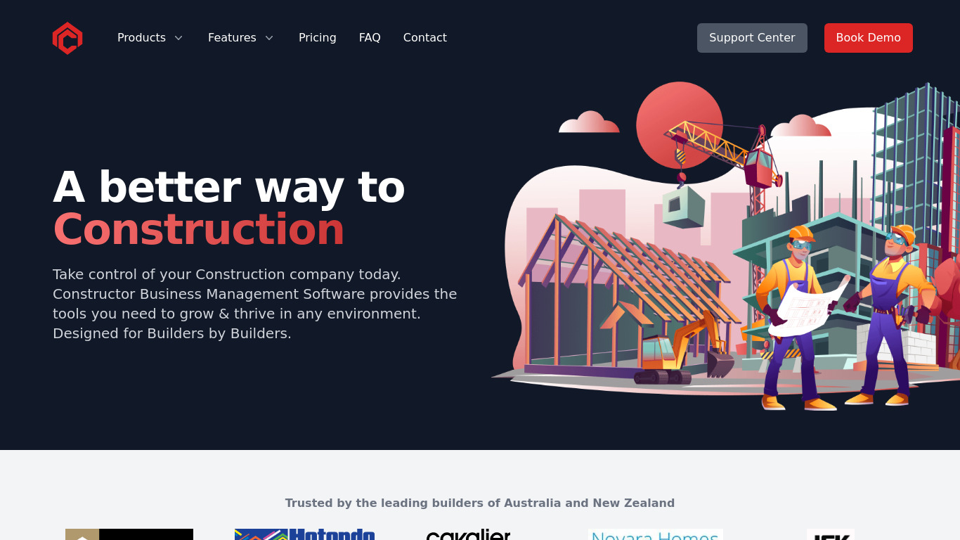 Constructor Landing page