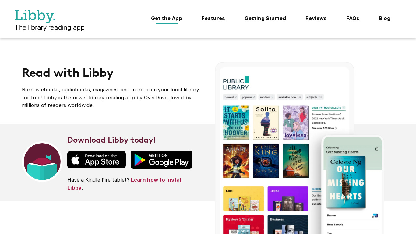 Libby Landing page