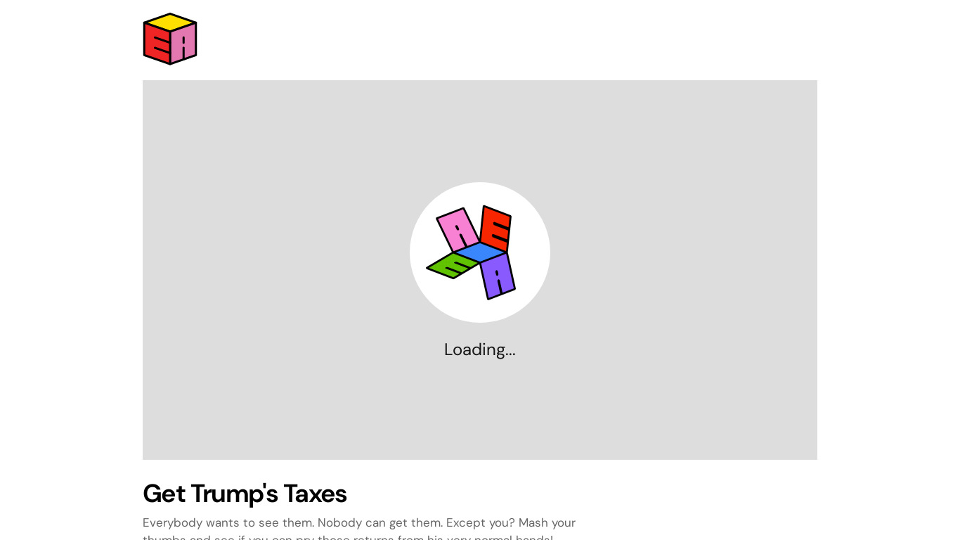 Get Trump's Taxes! Landing page