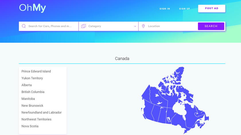 OhMy.ca Landing Page