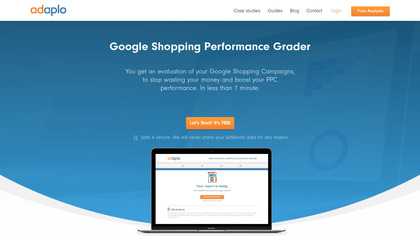 adaplo.com Google Shopping Grader image