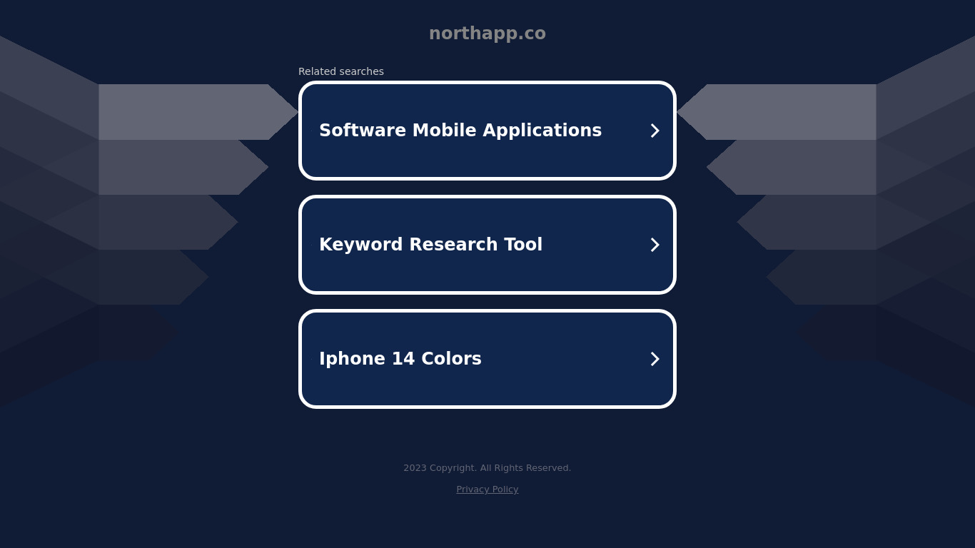 North App Landing page