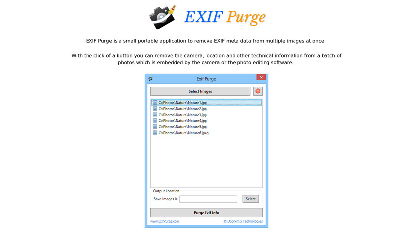 Exif Purge Landing Page