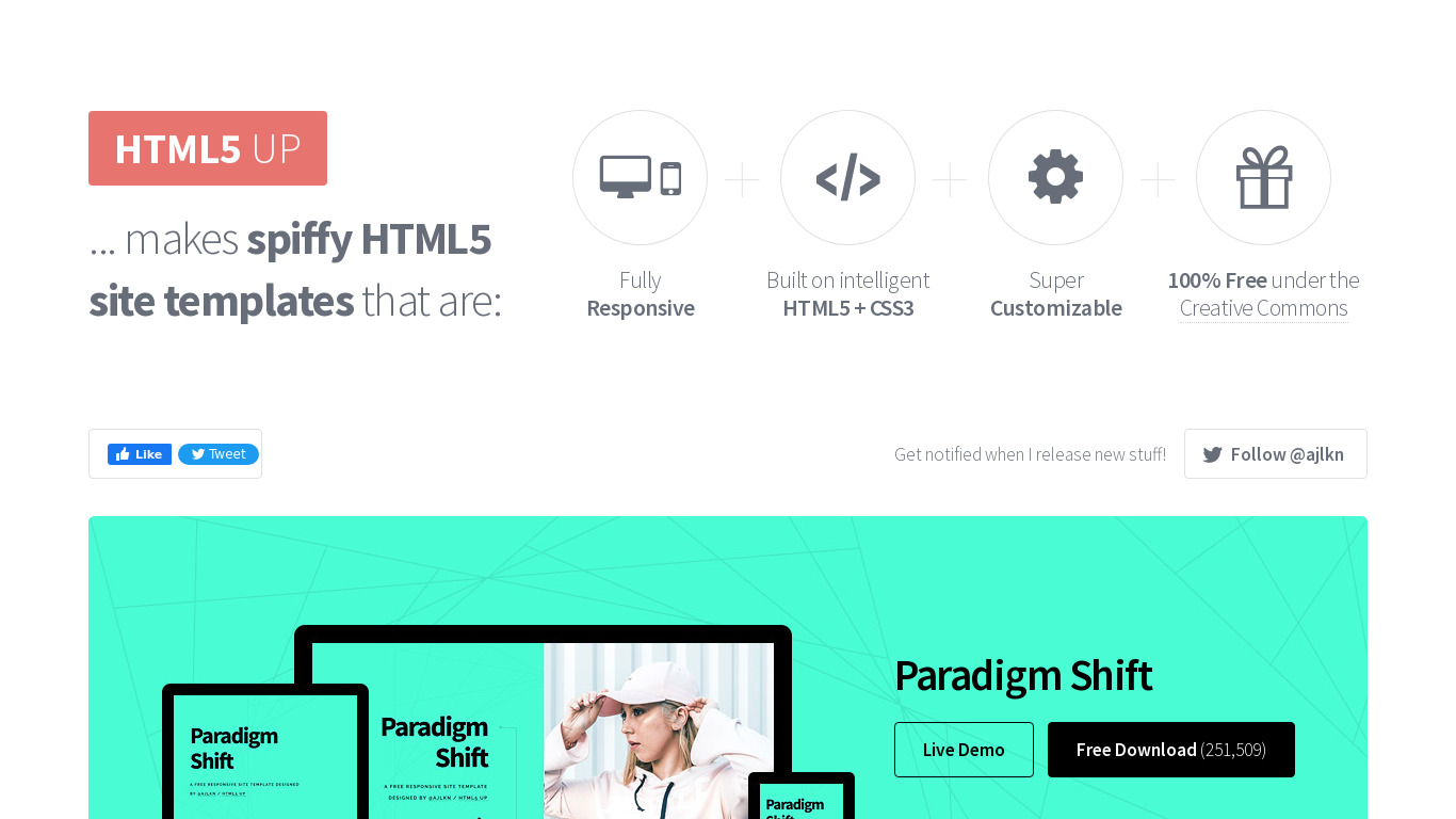 HTML 5 UP Landing page