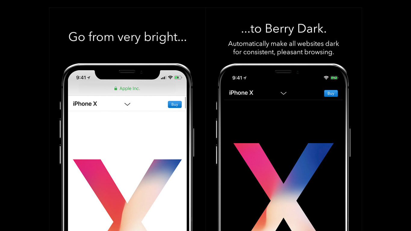 Berry - Dark Browser Landing page