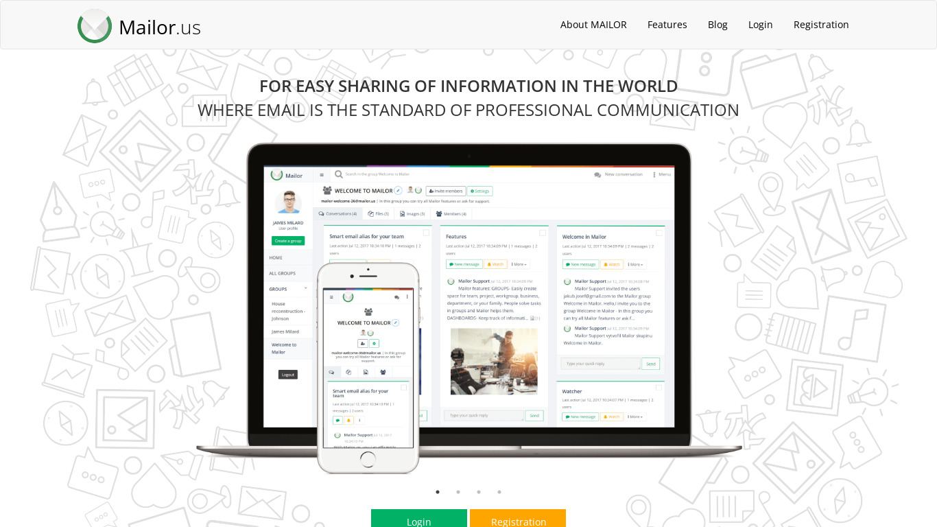 Mailor Landing page