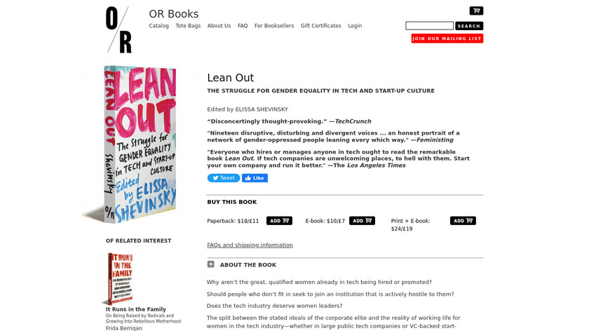 Lean Out Landing Page