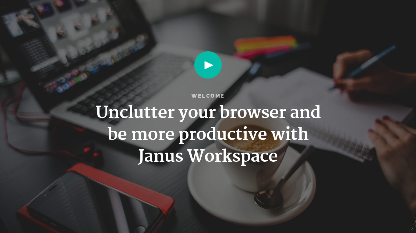 Janus Workspace Desktop Landing page
