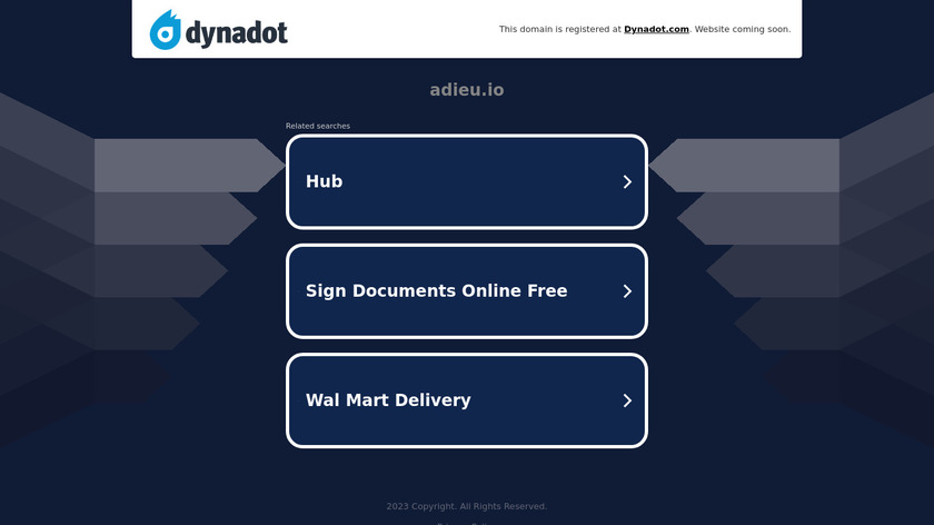 Adieu Landing Page