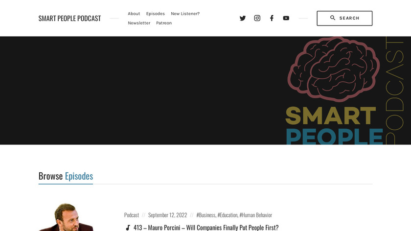 Smart People Podcast Landing Page