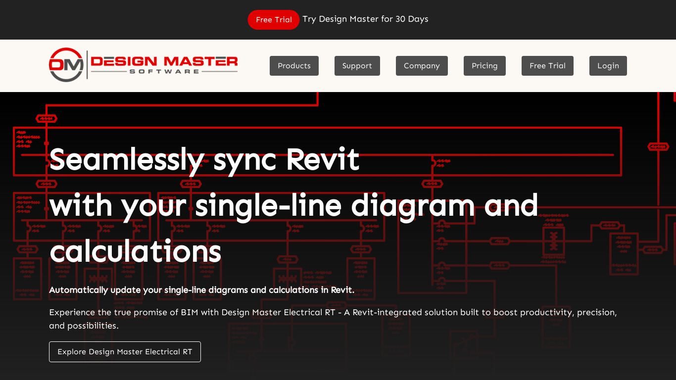 Design Master Electrical Landing page