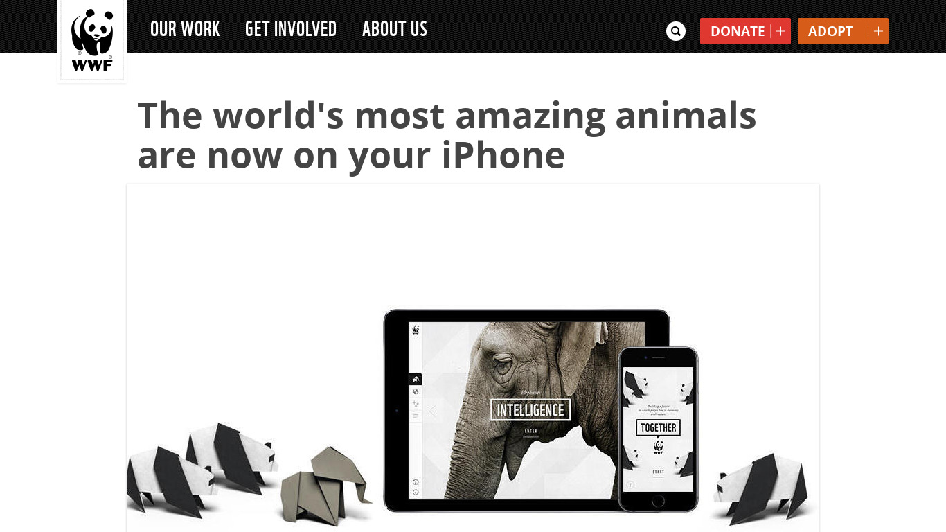 WWF Together Landing page