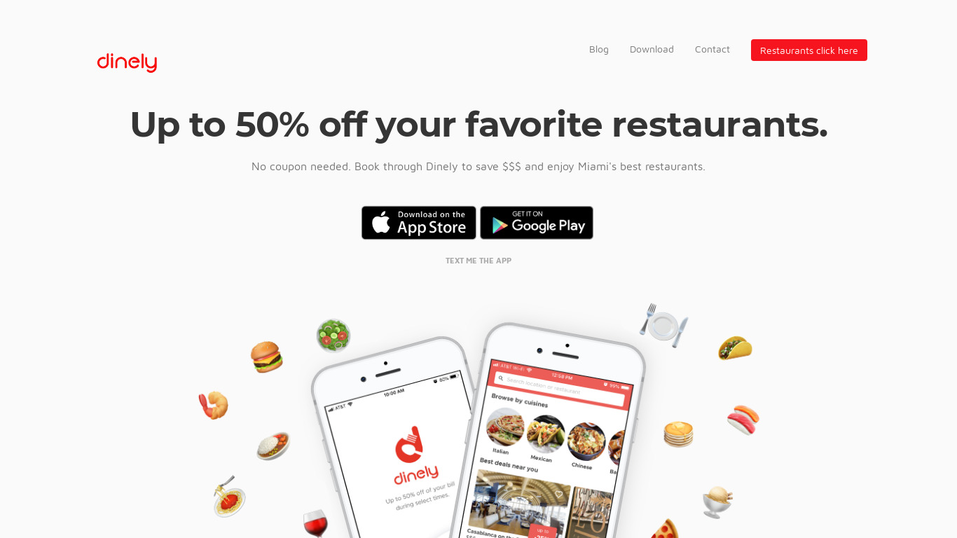 dinely Landing page
