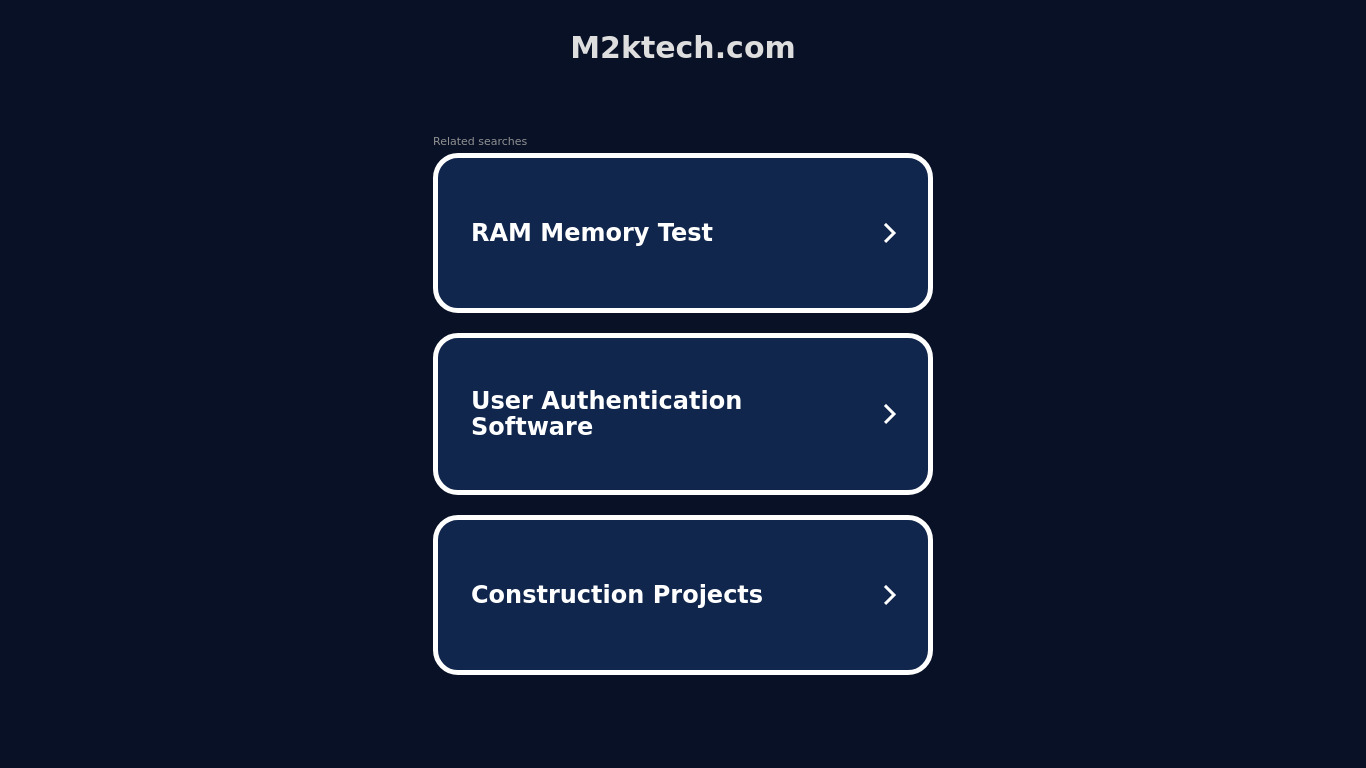 M2K MemScope Memory Tester Landing page
