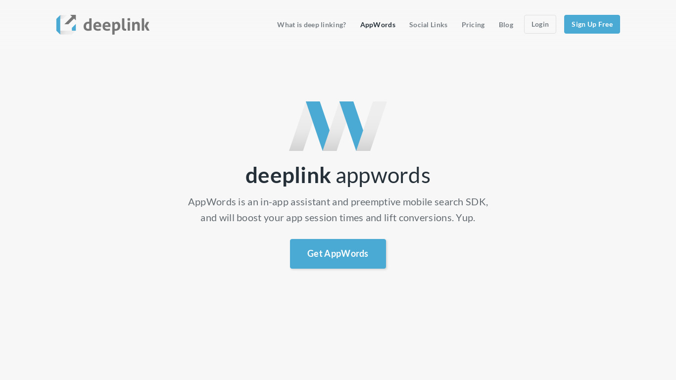Deeplink Appwords Landing page