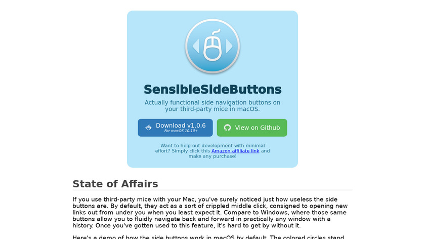 SensibleSideButtons Landing Page