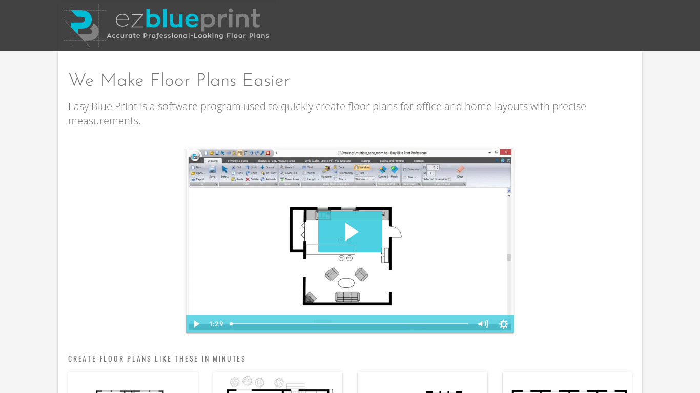 Easy Blue Print Landing page