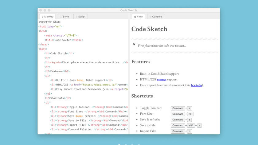 Code Sketch Landing Page