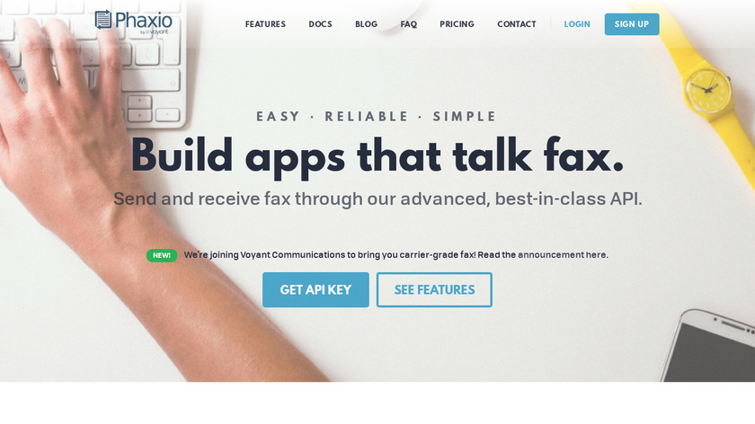 Phaxio Landing Page
