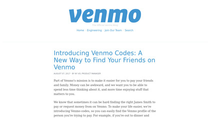 blog.venmo.com Venmo QR Codes image