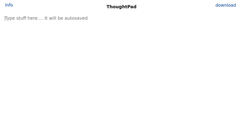 ThoughtPad Landing Page