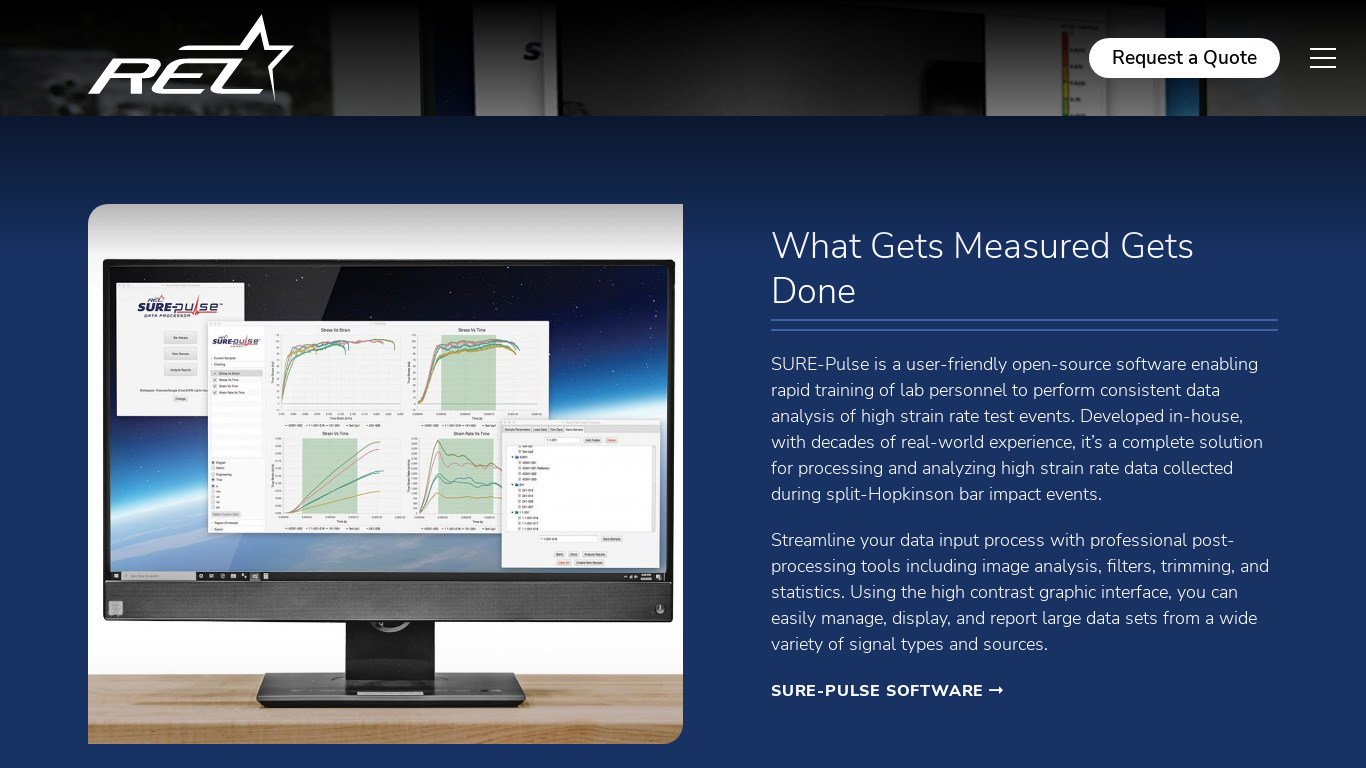SURE-Pulse by REL Inc Landing page
