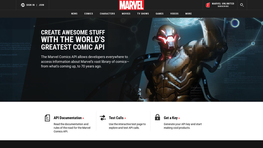 Marvel (Comics) API Landing Page