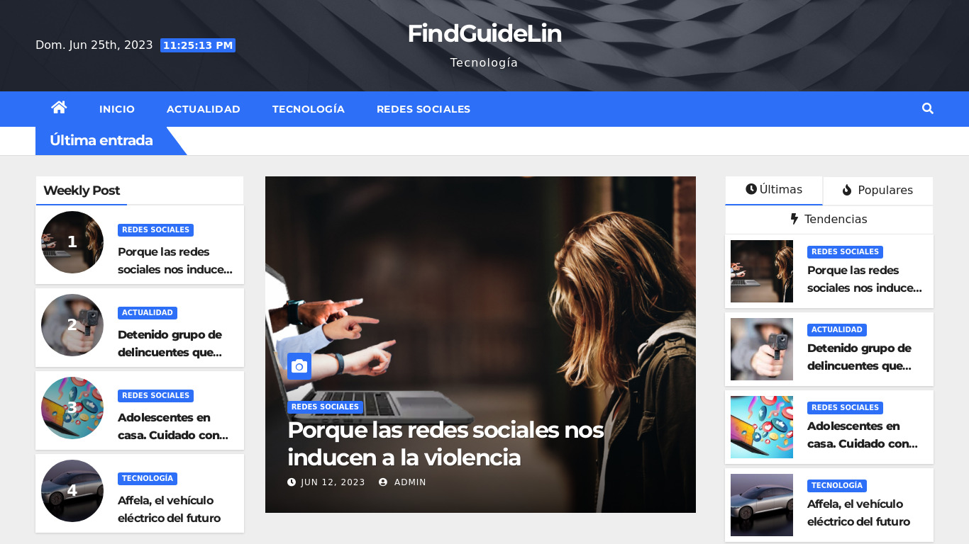 Find Guidelines Landing page