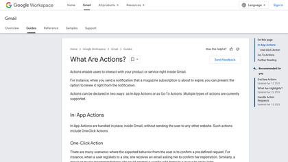 Gmail Actions image