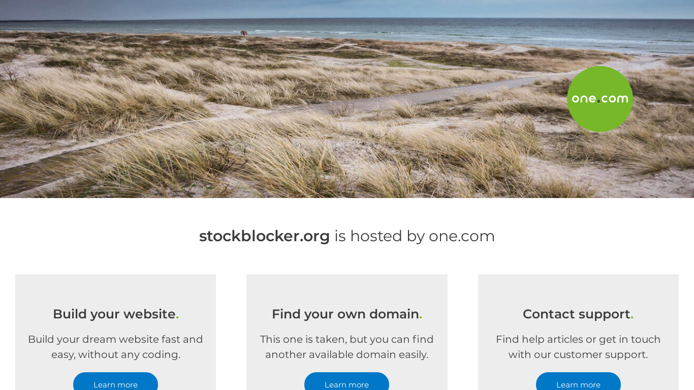 StockBlocker Landing page