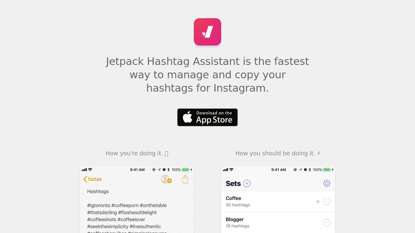 Jetpack App Landing page