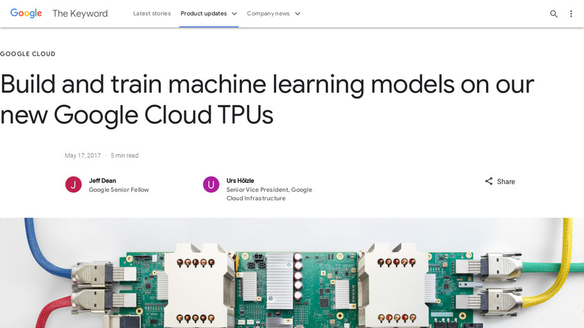Google Cloud TPUs Landing Page