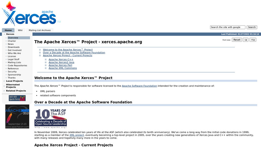 Apache Xerces Landing Page