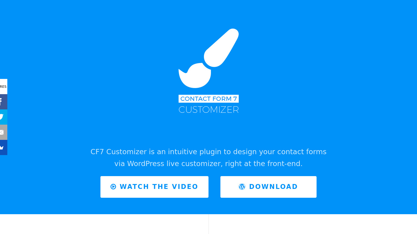 Contact Form7 Customizer Landing page