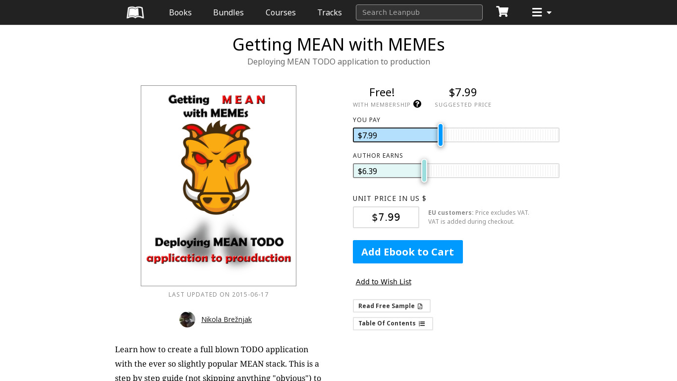 Getting MEAN with MEMEs Landing page